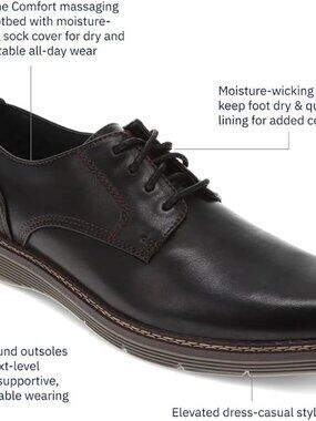 Mens Easedale Dress Casual Lace Up Oxford